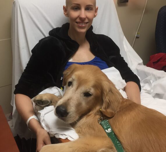 Sometimes at Chemo, You Get to Pet a Dog!