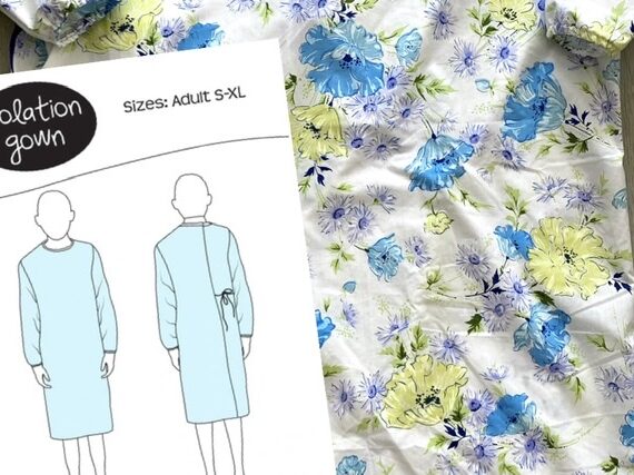 Sewing Pattern Review: Peek-A-Boo Pattern Shop Isolation Gown (Free)